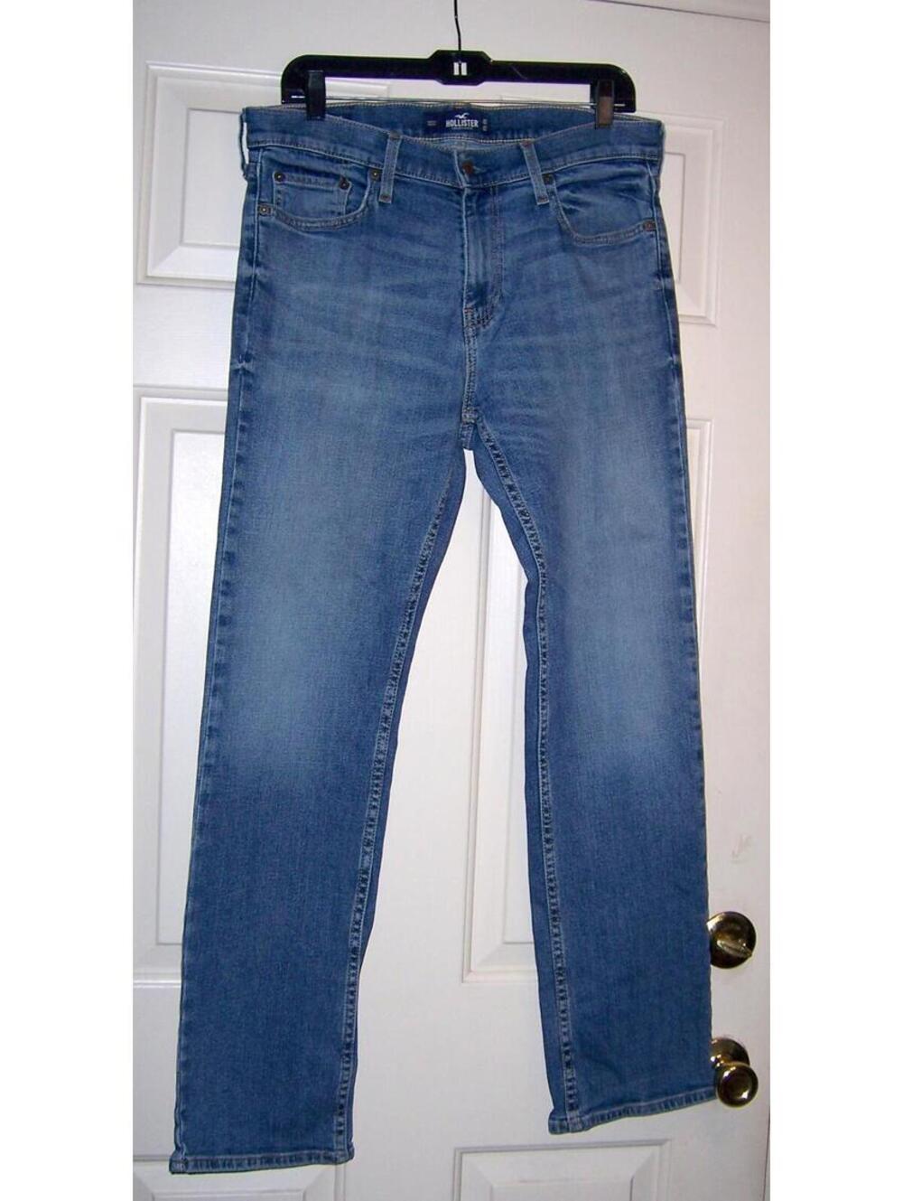 Hollister Men's Classic Straight Jeans W32 x L32-Medium Wash